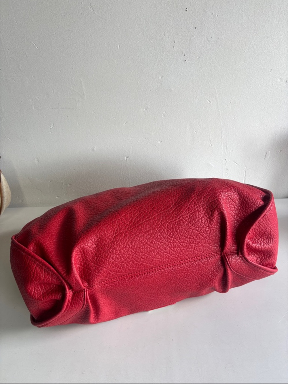 Nine West Red Textured Vegan Leather Hobo Bag - Picture 8 of 11